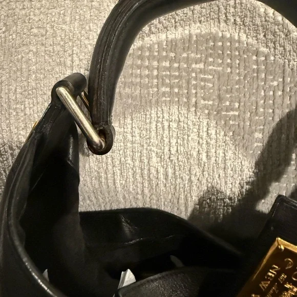 Ralph Lauren Black Leather Bag with Gold Accent - Picture 4 of 12